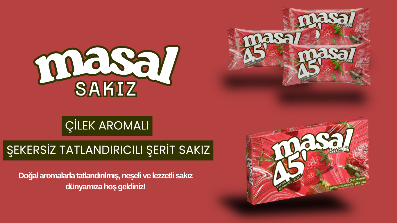 Çilek Aromalı Masal Sakız Kutusu